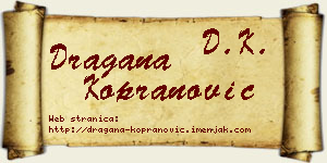 Dragana Kopranović vizit kartica